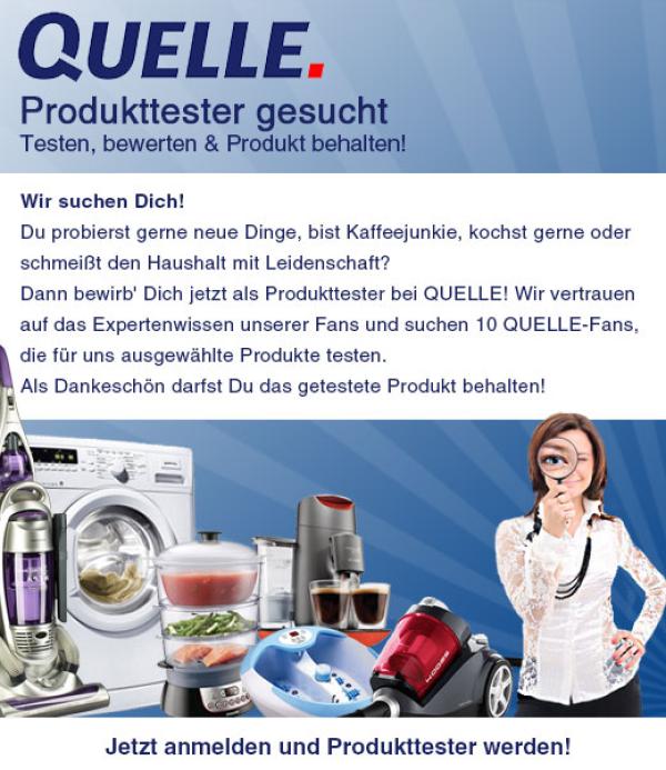 Quelle Versand Österreich sucht Produkttester!