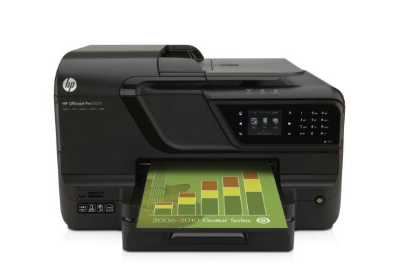 Der neue e-All-in-One-Drucker HP Officejet Pro 8600, inklusive Tintenpatronen