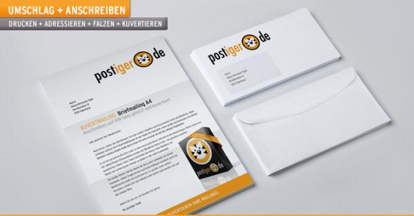 Der Lettershop postiger.de druckt und kuvertiert Werbesendungen mit Postauslieferung