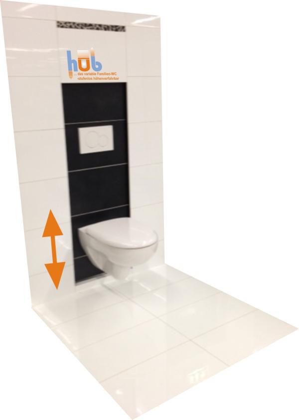 Das L.o.B.-Familien-Komfort-WC -  höhenverfahrbar