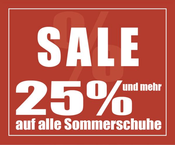 Sommer-Sale: Jetzt alle Sommerschuhe im Sale um 25% reduziert bei SCHUH-Germann