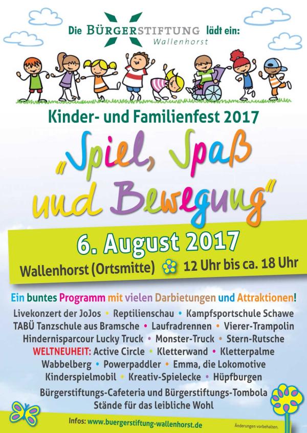 15. Kinder- und Familienfest Bürgerstiftung Wallenhorst