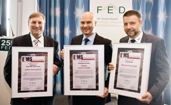 Elektronikfachverband FED ehrt vier EMS-Firmen mit Unternehmenspreis E²MS-Award  