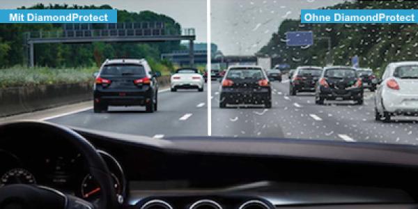 Autofahren: Bessere Sicht bei Regen dank Frontscheibenschutz von DiamondProtect