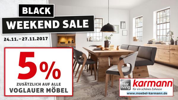 Black Weekend Sale im Möbel Onlineshop shop.moebel-karmann.de