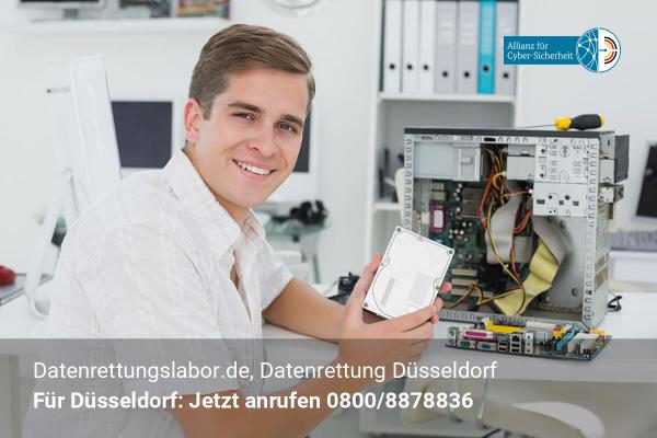 Spezialisten am Werk: Datenrettungslabor für Düsseldorf - Wiederherstellung von Smartphones, Festplatten, RAID