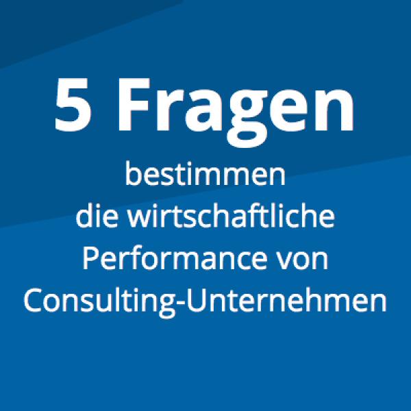Performance von Consulting-Unternehmen: 5 fundamentale Fragen zur Bewertung
