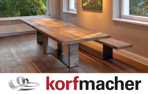 Korfmacher Holzverarbeitung fertigt den Maßtisch für die "Zukunft des Wohnens".