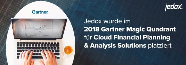 Jedox in 2018 "Gartner Magic Quadrant for Cloud Financial Planning and Analysis Solutions" platziert