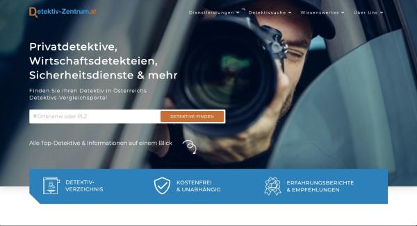 Detektiv-Zentrum.at - Neues Online-Vergleichsportal für Detektive und Sicherheitsdienste