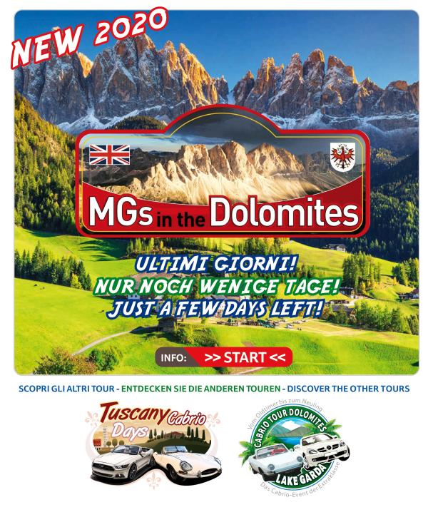 Deadline - "MGs in the Dolomites 2020"