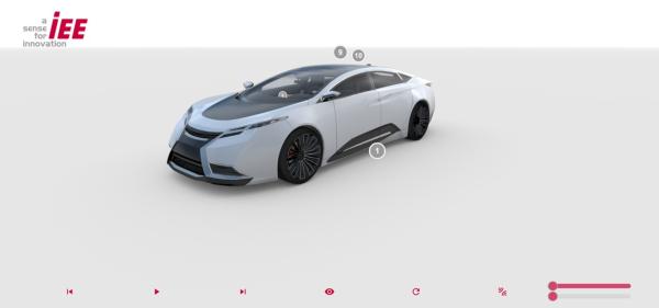 Virtueller Ausstellungsraum für Sensortechnologie in Fahrzeugen