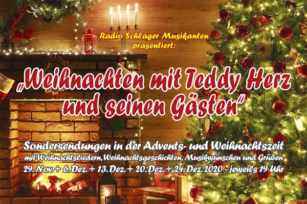 Radio Schlager Musikanten präsentiert: "Weihnachten mit Teddy Herz und seinen Gästen"