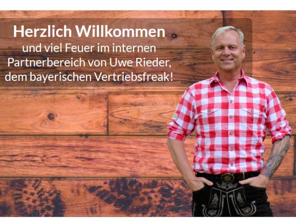 Uwe Rieder, der bayerische Vertriebsfreak, bietet Affiliates neues Partnerprogramm an!