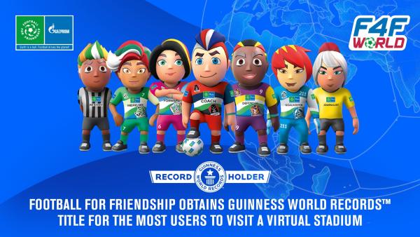 Football for Friendship stellt neuen GUINNESS WORLD RECORDS™ für die meisten Nutzer eines virtuellen Stadions 