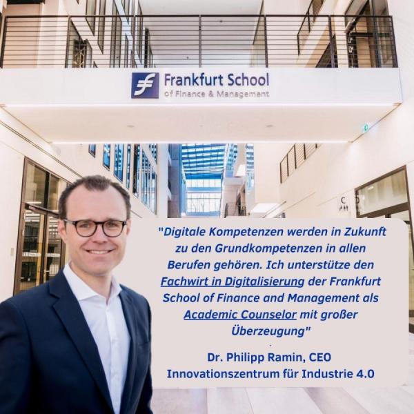  Frankfurt School gewinnt Philipp Ramin als Academic Counselor für den Fachwirt in Digitalisierung 
