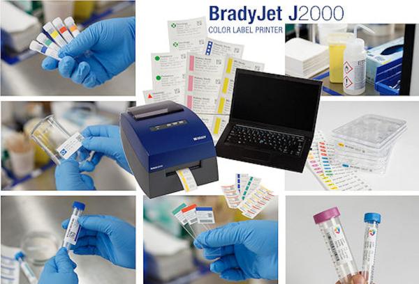 Laboretiketten farbig bedrucken mit dem BradyJet J2000