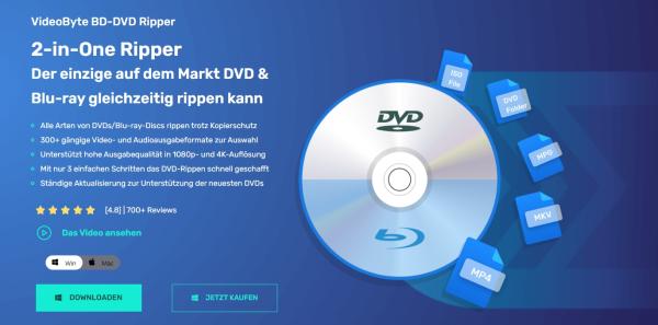 VideoByte BD-DVD Ripper: Neue Version mit umfassenderen Funktionsaktualisierungen und Optimierungen