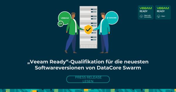 "Veeam Ready"-Qualifikation für DataCore Swarm