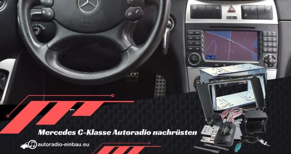 Mercedes C-Klasse W203 S3203 Autoradio Einbau Fremdradio