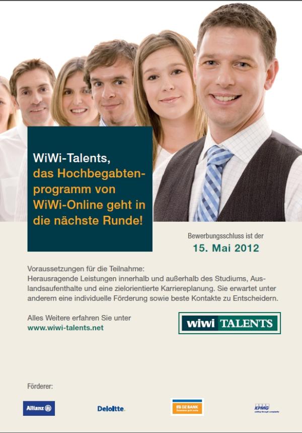 WiWi-Talents Hochbegabtenprogramm: Jetzt mitmachen!