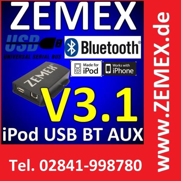 ZEMEX bietet den Auto Radio Adapter V3 jetzt mit Bluetooth Option als V3.1 an.