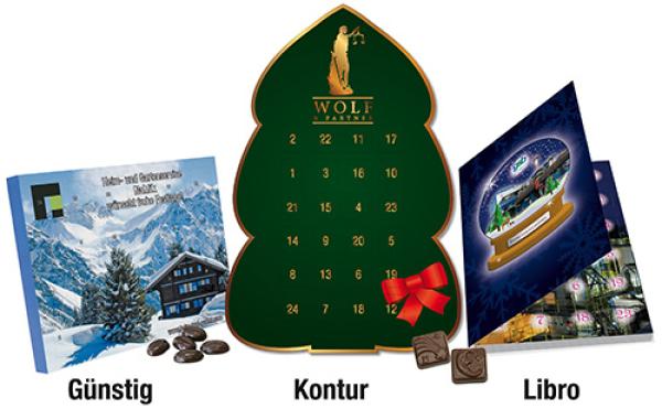 Adventskalender mit Werbung und Schokolade verstärken Akzeptanz beim Verbraucher