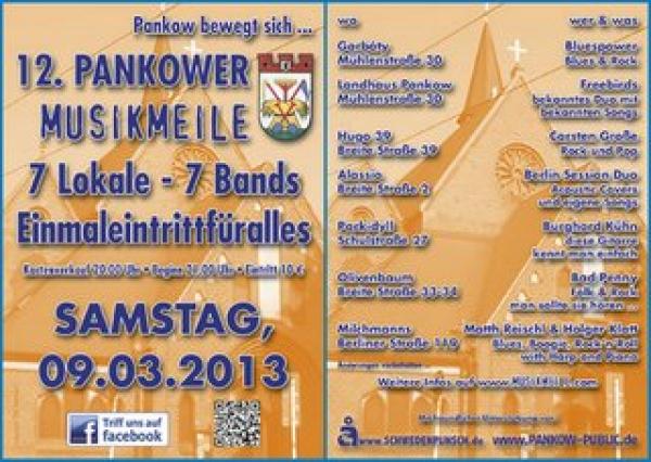 Pankow bewegt sich: 12. Musikmeile mit sieben Bands in sieben Lokalen