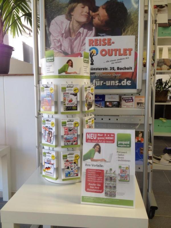 Prepaidmagazine ab sofort im Reise-Outlet Bocholt erhältlich