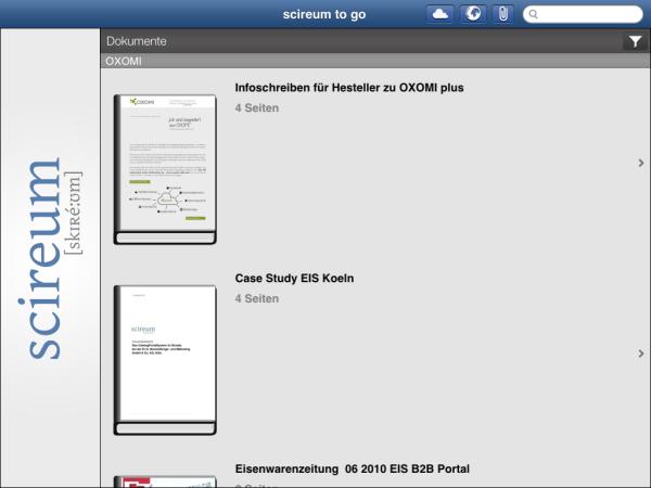 Markenapp "scireum to go" bringt alle Unterlagen der scireum GmbH auf das iPad