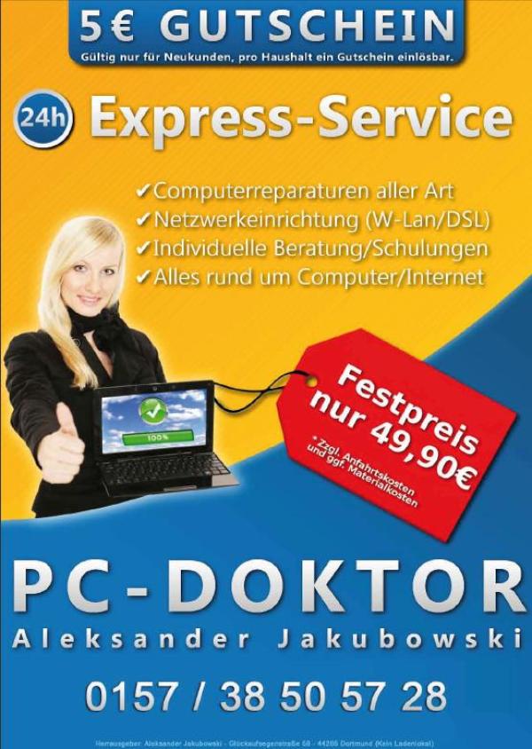 PC Reparatur Notdienst zum Festpreis für Lünen und Umgebung