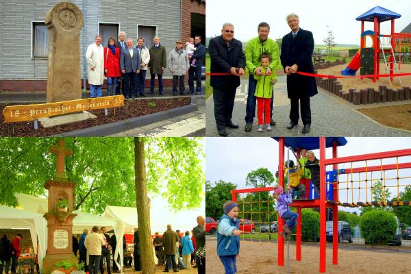 Zwei neu gestaltete Dorfplätze bieten hohe Aufenthaltsqualität.