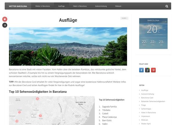 Low Budget Informationsportal “Wetter Barcelona” ist ab sofort online