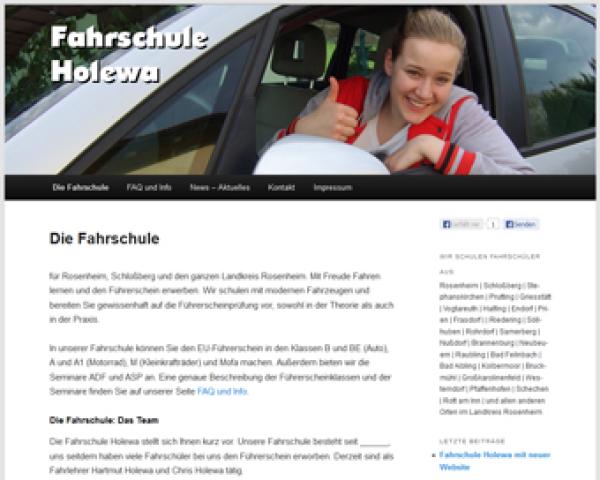 Fahrschule für Rosenheim und Umgebung, die Fahrschule Holewa mit neuer Website