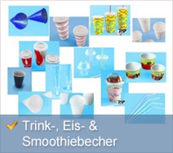 Eisbecher, Trinkbecher, Smoothiebecher oder Cocktail to go Becher für die kalte Erfrischung zwischendurch