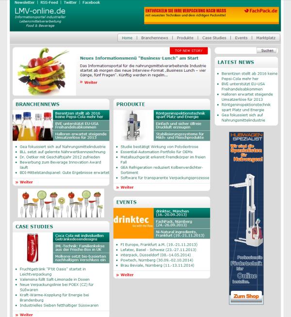 Business-Lunch: Neues Informationsmenü für die Lebensmittelwelt