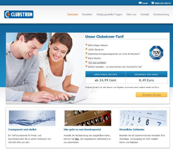 Clubstrom – günstiger Ökostrom für Potsdam