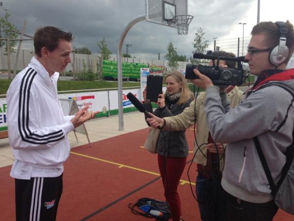 Sport-Prominenz im Interview mit der MHMK - Sport-Journalismus an der MHMK