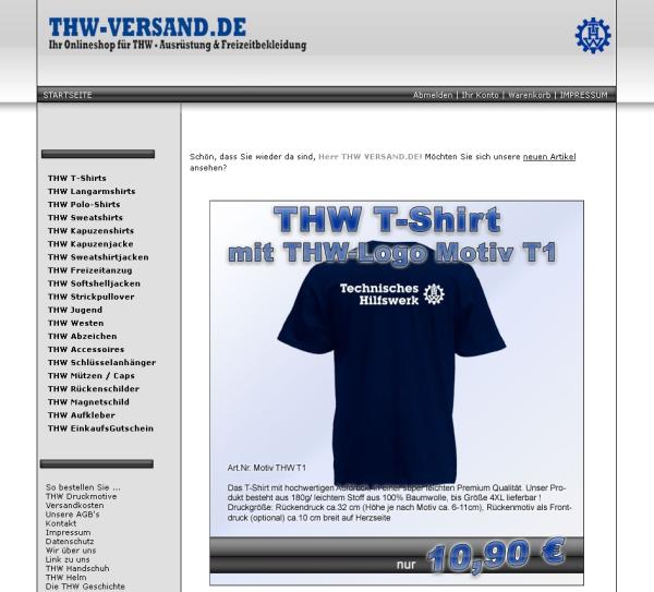 Der Onlineshop für die Mitglieder des THW - (Technisches Hilfswerk)
