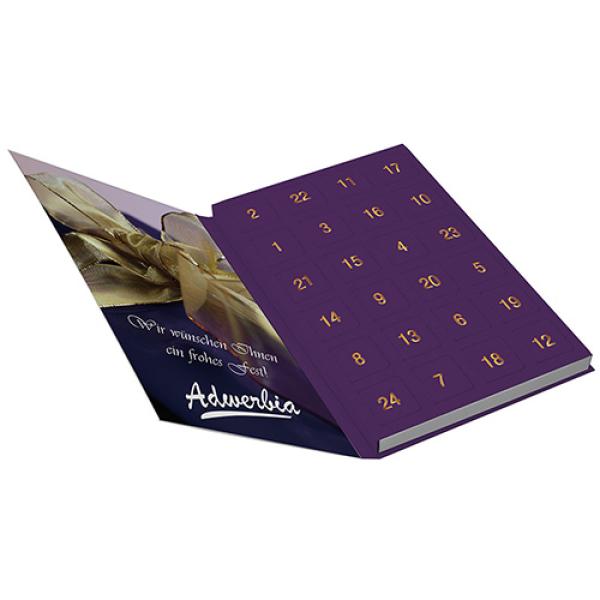Eine Weihnachtskarte als Adventskalender