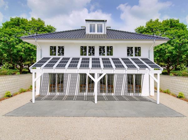 Solar Terassenüberdachung macht unabhängig von Strompreisen