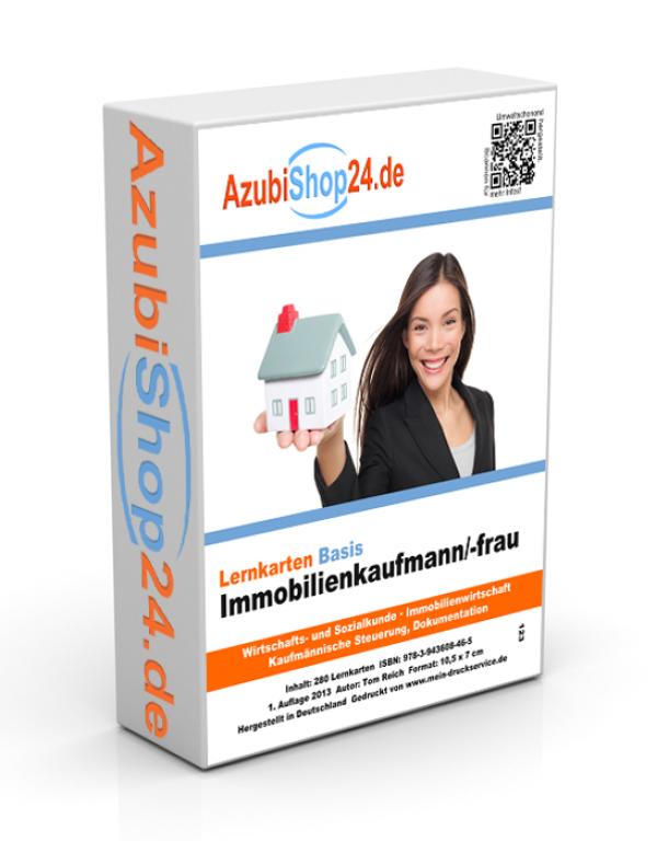 AzubiShop24.de verlegt Lernkarten Abschlussprüfung für Auszubildende Immobilienkaufmann/Immobilienkauffrau