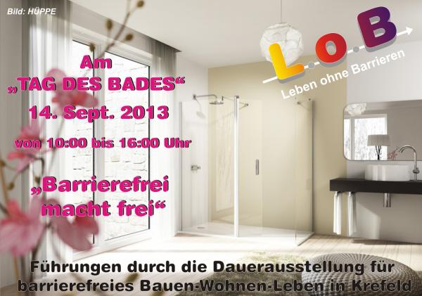 Barrierefreies Bauen am Tag des Bades bei „Leben ohne Barrieren“ in Krefeld.