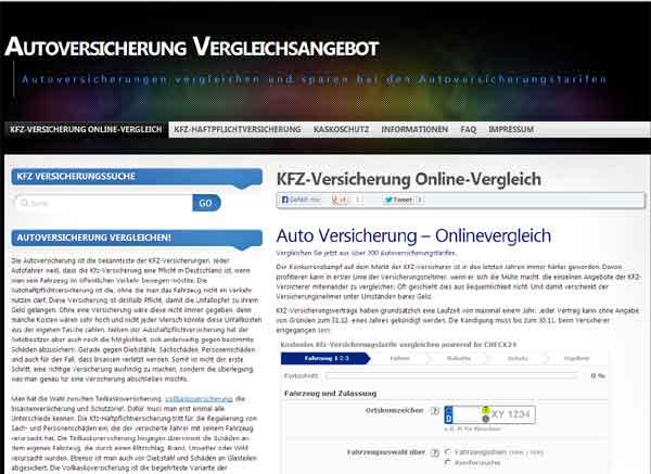 Kraftfahrzeugversicherung online vergleichen und abschliessen