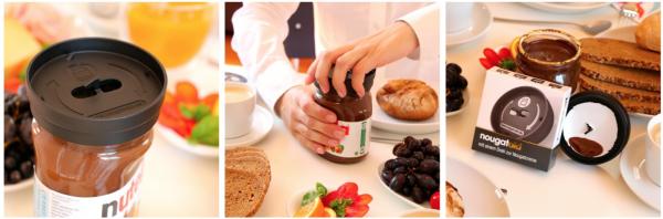 nougat-aid entfernt mit einem Dreh die Folie Ihres Nutella®-Glases!