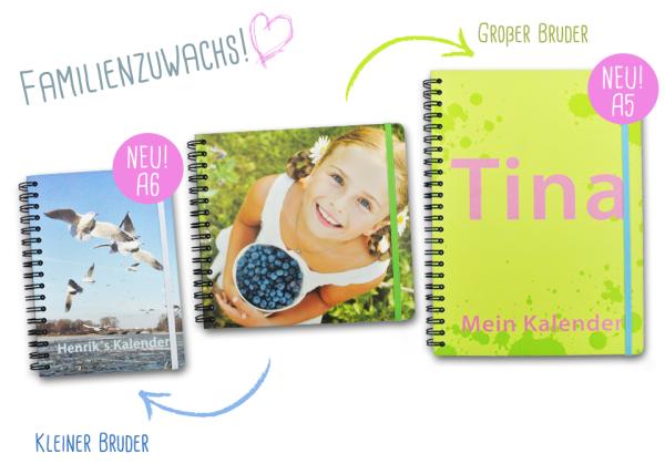 Individuelle Terminkalender jetzt in DIN A5 und DIN A6