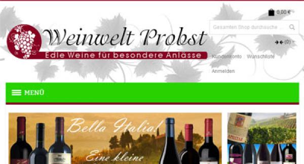Online-Shop der Weinwelt Probst erstrahlt in neuem Glanz