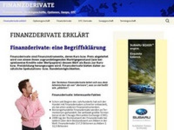 Finanzderivate.net vermittelt das nötige Basiswissen für den erfolgreichen Handel mit Finanzderivaten