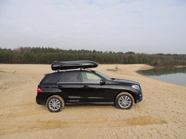 Dachbox Beluga 200 km/h von Mobila im Windkanal getestet mit 800 l ein Packwunder - Dekra Crash-Test 2012 