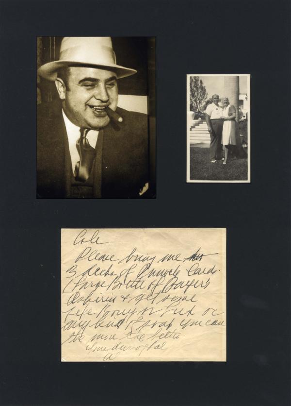 Handgeschriebene Notiz von Al Capone aufgetaucht